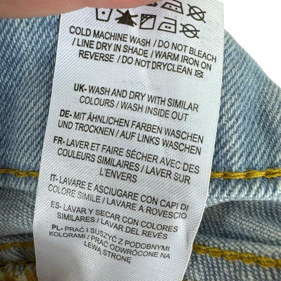 Boden Denim Cotton Light Wash Button Fly Straight Above Knee Jean Skirt Size 6 - Picture 7 of 7